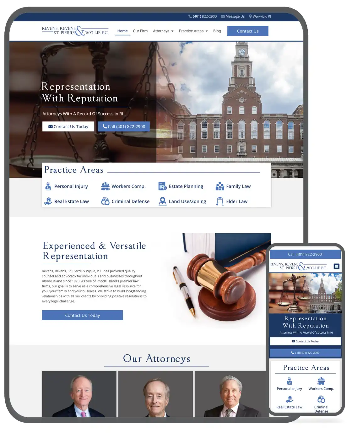 Revens Revens St Pierre Wyllie Law Firm Rhode Island — Website by JPG Designs